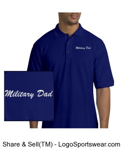 Military Dad Polo, blue Design Zoom